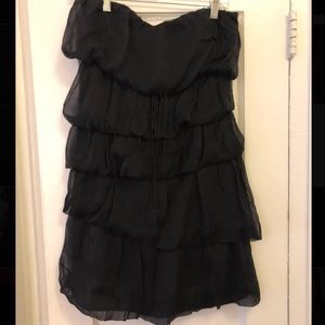 Zara silk ruffle mini dress